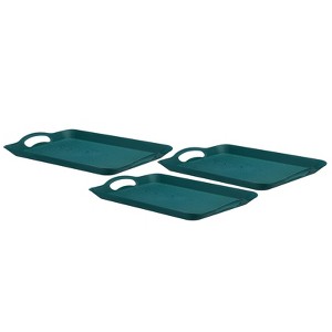 Unique Bargains Plastic Reusable Multi-Purpose Rectangle Serving Trays - 1 of 4