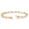 Pompeii3 8Ct Mixed Cut Diamond Tennis Bracelet 7" 14k Yellow Gold Lab Created - 2 of 4