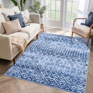 Area Rugs Boho Moroccan Rugs for Living Room Carpet Abstract Rugs for Bedroom Soft Distressed Rug - 1 of 4