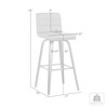 HomeRoots 30" Gray And Black Iron Swivel Low Back Bar Height Bar Chair - 3 of 4