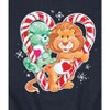 Men's - Care Bears - Christmas Candy Cane Heart Graphic Fleece Sweatshirt - 2 of 4