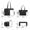Generic Women Fashion Synthetic Leather Handbags Tote Bag Shoulder Bag Top Handle Satchel Purse Set 4pcs - 4 of 4