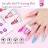 Saviland Pro Acrylic Trainer System - 10"x8" Anti-Deform Silicone Training Mat for Nail Tech Certification & Sculpting Practice. (Size: 1 Count) - 2 of 4