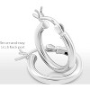 Set of 3 2mm Hoop Earrings for Women, 10, 15 & 20mm - 2 of 4