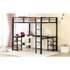 Streamdale Full Metal Loft Bed with Desk, Shelves, and Guardrails - 4 of 4