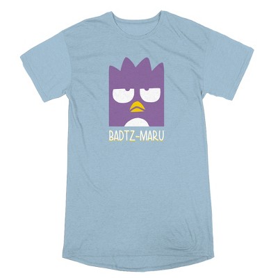 Hello Kitty & Friends Badtz-Maru Women's Blue Nightshirt-Medium