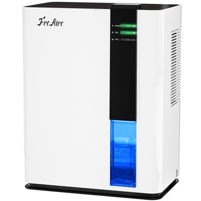 2 Pints Portable Dehumidifier for Home & Basement, Sleep Mode 650 sq ft，High-Efficiency Quiet Air Dryer, White