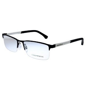 Emporio Armani EA 1041 3094 Unisex Rectangle Eyeglasses Rubber Black 55mm - 1 of 3