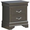 NicBex Nightstand with 2 Drawers Wooden Small Bedside Table with Metal Handles for Bedroom,Living Room - 3 of 4