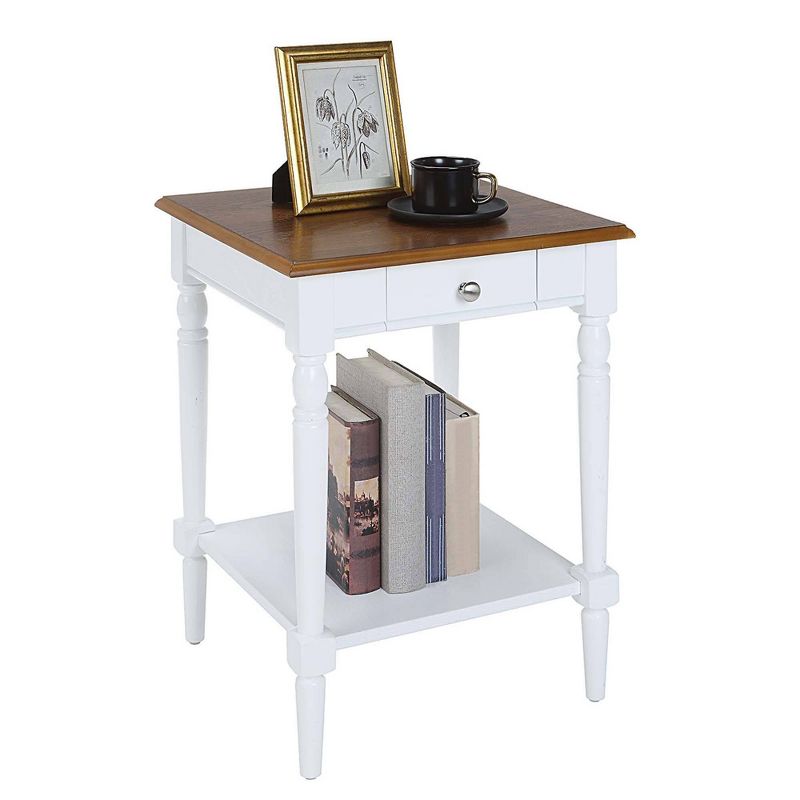 French Country 1 Drawer End Table with Shelf - Breighton Home, 3 of 7