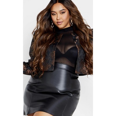 Women's Plus Size Ana Jacket - bronze | CITY CHIC