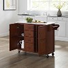 Crosley Eleanor Granite Top Kitchen Cart Mahogany: Rolling Island with Storage, MDF & Wood Frame, 2 Shelves - 3 of 4