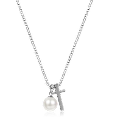 Molenia Cross Necklace Religious Gift for Daughter Teen Girls 925 Sterling Silver Pendant Chain Baptism First Communion Confirmation Gift Christmas