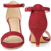 BLISSFUL STEP Women's Open Toe Ankle Strap Kitten Heels Sandals - 3 of 4
