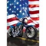 American Motorcycle Patriotic House Flag Summer Bike 28" x 40" Briarwood Lane