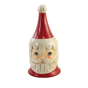 Transpac 8.0 Inch Santa W/Hat Bell Claus Johanna Parker Decorative Bells - 1 of 3