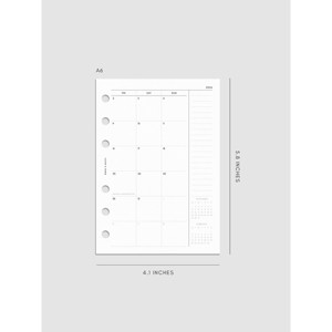 2026 Dated Monthly Planner Insert | Monday Start | Cloth & Paper - 1 of 4