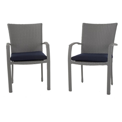 Cosco Lakewood Ranch 6pc Steel And Wicker Patio Dining Chairs