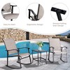 Celebalcony 3 Piece Outdoor Furniture Rocking Patio Set Dark Gray - 4 of 4