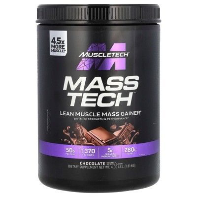 MuscleTech Mass-Tech™ Lean Muscle Mass Gainer, Chocolate, 4 lbs (1.81 kg)