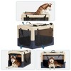 DOMETOUR Dog Crates for  Dogs, Adjustable Fabric Cover by Spiral Iron Pipe, Strengthen Sewing Dog Travel Crate 3 Door Design - 4 of 4