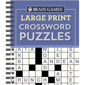 Brain Games - Large Print Crossword Puzzles (Purple) - (Brain Games Large Print) by  Publications International Ltd & Brain Games (Spiral Bound) - 1 of 1