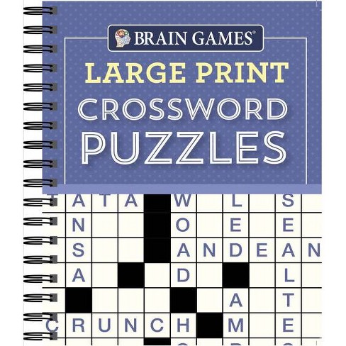 brain games large print crossword puzzles purple brain games large print by publications international ltd brain games spiral bound target