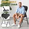 4 Pack Padded Folding Chairs, Comfortable PU Leather Seats with Sturdy Metal Frame for Indoor and Outdoor Use - 2 of 4