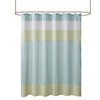 PAGED 72x72 Inch Shower Curtain Elegant Faux Silk Shower Curtain with Color Block Stitching Design for Bathroom, Machine Washable - 2 of 4