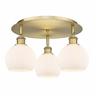 Innovations Lighting Athens 3 - Light Flush Mount in  Brushed Brass - 1 of 1