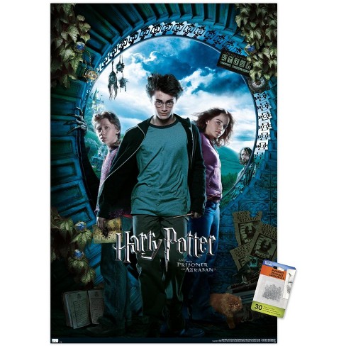The Wizarding World: Harry Potter - Stamps Collage Wall Poster, 22.375 x  34 Framed 
