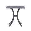 INFURNIC Patio End Tables Aluminum Square Accent Table with Weather Resistant Design for Outdoor Spaces, Gunmetal, 21"*21"*21" - 4 of 4