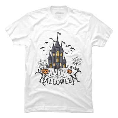 Men's Design By Humans Happy Halloween By darkstroke T-Shirt