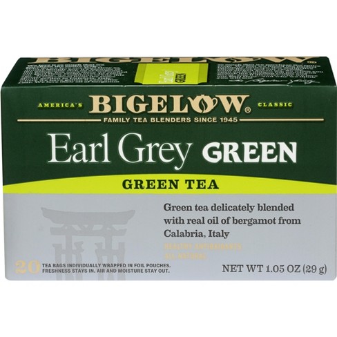 Bigelow Earl Grey Green Tea - Case Of 6 - 20 Bags : Target