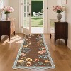 Runner Rugs - Washable Non-Slip Scalloped Low Pile Carpet Hallway Runner for Kitchen Bedside Entryway Laundry Bathroom - 3 of 4