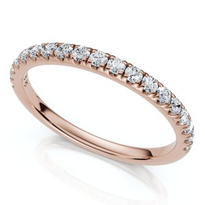 Pompeii3 1/4Ct Pave Diamond Wedding Ring 14k Gold or Platinum Anniversary Band Lab Created - 1 of 4