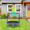 Infans 36" Kids Trampoline Rebounder W/Full Covered Handrail & Pad Indoor Outdoor Blue - 3 of 4