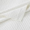 Greenland Home Fashions Monterrey Finely Stitched Throw Blanket Classic Solid Color Style 50" x 60" Antique White - 4 of 4