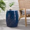 Soleil 15" Iron Side Table - Dark Blue - Christopher Knight Home: Weather-Resistant Patio Furniture, No Assembly Required - 4 of 4