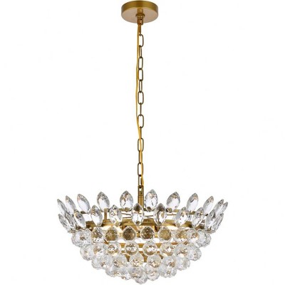 Elegant Lighting Emilia 5 - Light Pendant in  Brass