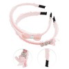 Unique Bargains Girl's Elegant Mesh Headbands 5.51"x4.72"x0.28" Pink 2 Pcs - 3 of 3