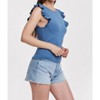 Women's Akiko Ruffle Sleeve Boat Neck Ribbed Top - Another Love - 3 of 4