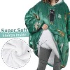 Catalonia Women's Oversized Flannel Blanket Hoodie Sweatshirt, Cozy Warm Blanket Wearable Fleece Pullover, Soft Lounge Sweatshirt for Gift Woman Wife - 2 of 4