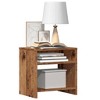 CLIHOME Set of 2 Farmhouse Nightstands Bedside Storage Cabinet With Open Shelf - 4 of 4
