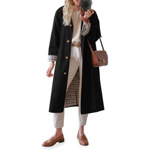 Imily Bela Elegant Womens Long Oversized Trench Coat Women Windproof Long Coat - 1 of 4
