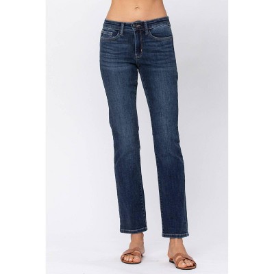 Women's Mid Rise Straight Leg Non Distressed Jean - Judy Blue