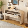 52" Console Table with 2 Drawers, Wooden Entryway Table with Open Shelf, Accent Sofa Table, Behind Couch Table for Living Room Hallway - 2 of 4