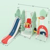 7 in 1 Toddler Slide and Swing Set, Kids Freestanding Slide Climber with Adjustable Swing and Basketball Hoop - 2 of 4