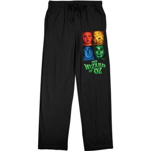 The Wizard Of Oz Characters Men's Black Sleep Pajama Pants - 1 of 4