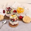 6-Pack Oats Containers with Bamboo Airtight Lids, 16oz Wide Mouth Mason Salad jars, Glass Food Storage Containers for Snacks Sugar Spice Yogurt - 4 of 4